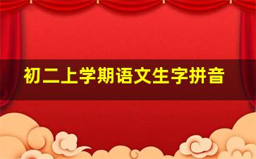 初二上学期语文生字拼音