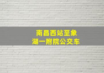 南昌西站至象湖一附院公交车