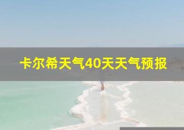 卡尔希天气40天天气预报