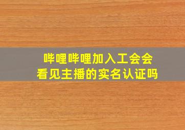 哔哩哔哩加入工会会看见主播的实名认证吗