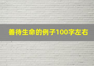 善待生命的例子100字左右