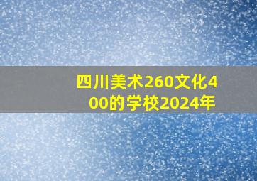 四川美术260文化400的学校2024年