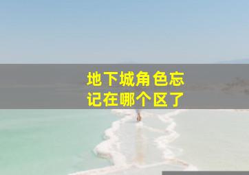 地下城角色忘记在哪个区了