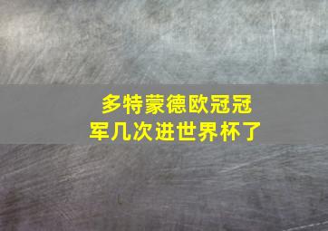 多特蒙德欧冠冠军几次进世界杯了