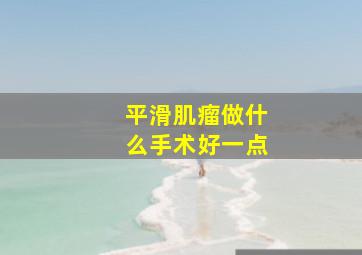 平滑肌瘤做什么手术好一点