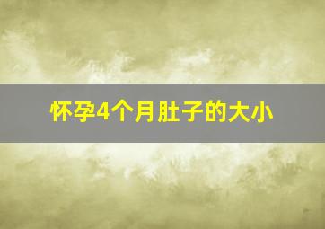 怀孕4个月肚子的大小