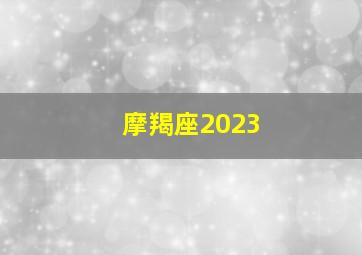 摩羯座2023