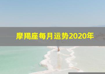 摩羯座每月运势2020年