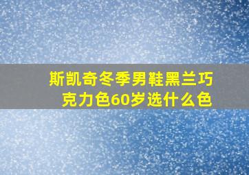 斯凯奇冬季男鞋黑兰巧克力色60岁选什么色