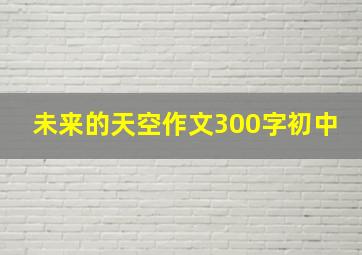 未来的天空作文300字初中