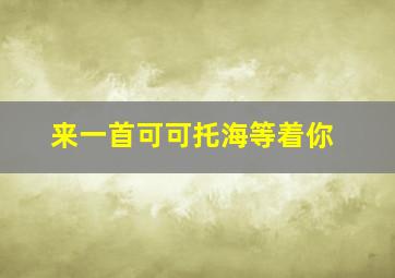 来一首可可托海等着你