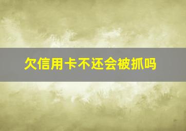 欠信用卡不还会被抓吗