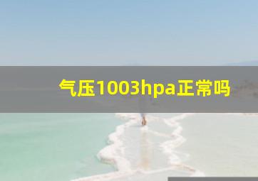 气压1003hpa正常吗