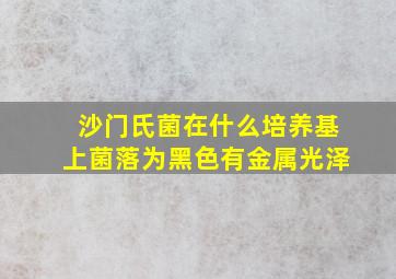 沙门氏菌在什么培养基上菌落为黑色有金属光泽