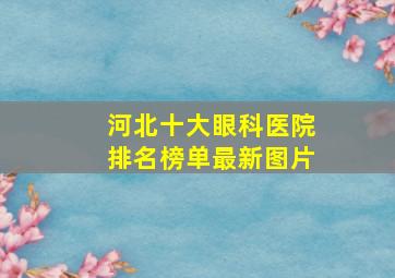 河北十大眼科医院排名榜单最新图片