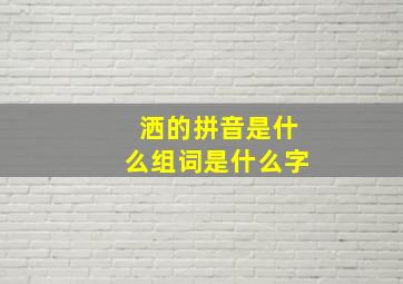 洒的拼音是什么组词是什么字