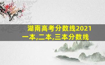 湖南高考分数线2021一本,二本,三本分数线