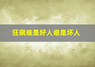 狂飙谁是好人谁是坏人