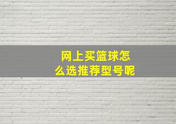 网上买篮球怎么选推荐型号呢