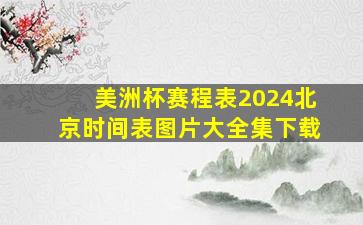 美洲杯赛程表2024北京时间表图片大全集下载