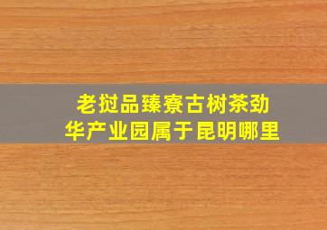 老挝品臻寮古树茶劲华产业园属于昆明哪里