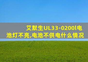 艾默生UL33-0200l电池灯不亮,电池不供电什么情况