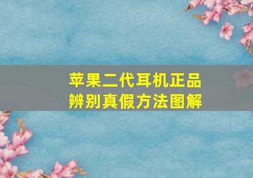 苹果二代耳机正品辨别真假方法图解