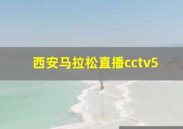 西安马拉松直播cctv5