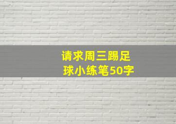 请求周三踢足球小练笔50字