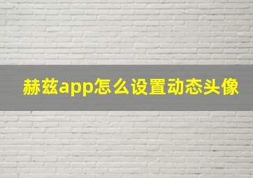 赫兹app怎么设置动态头像