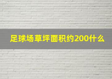 足球场草坪面积约200什么