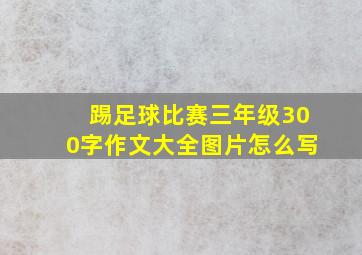 踢足球比赛三年级300字作文大全图片怎么写