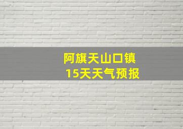 阿旗天山口镇15天天气预报