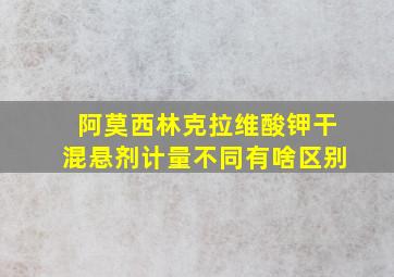 阿莫西林克拉维酸钾干混悬剂计量不同有啥区别